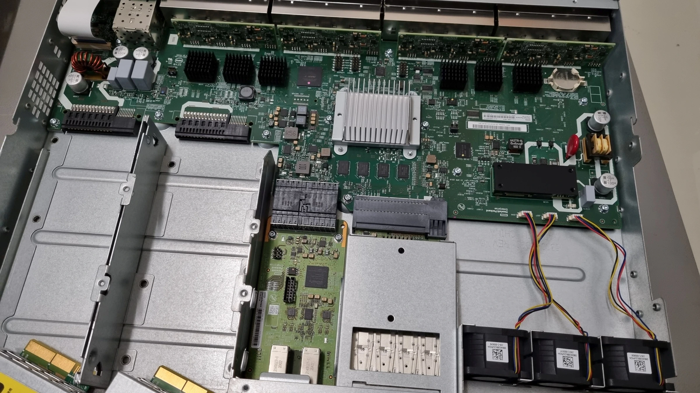 Cleaning the equipment circuit board and enclosure interior, after cleaning.